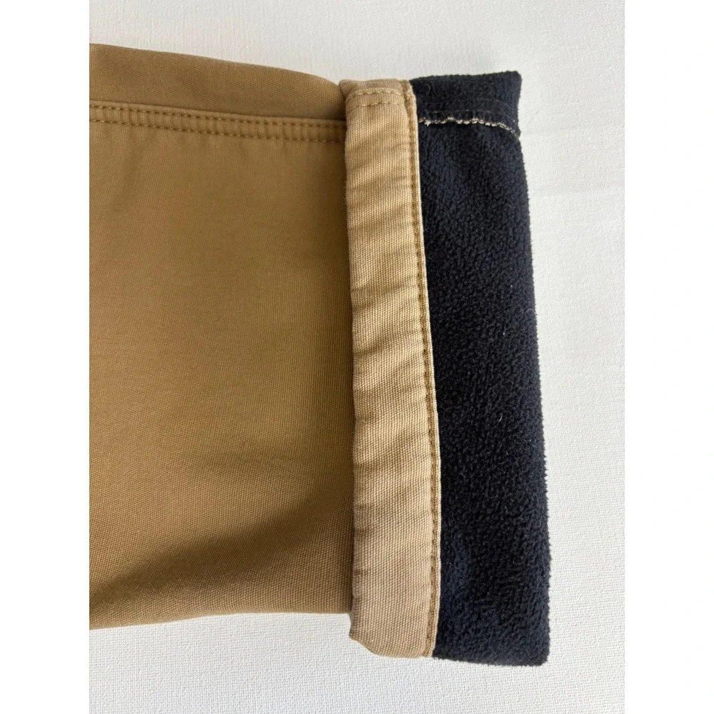 Caterpillar CAT Mens Fleece Lined Canvas Work Pants Brown 38x29 1733652